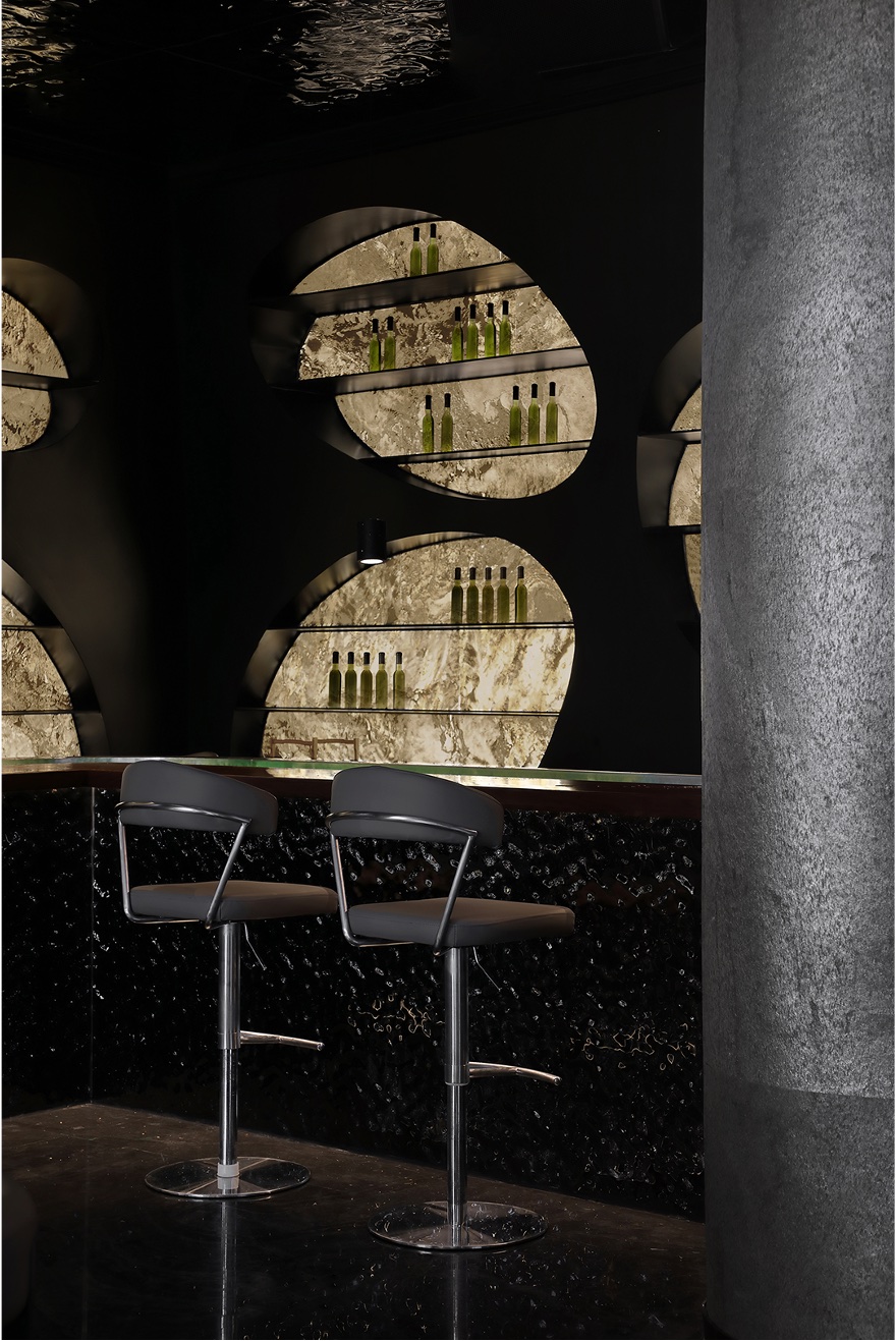 透光石材酒吧|Backlit stone bar