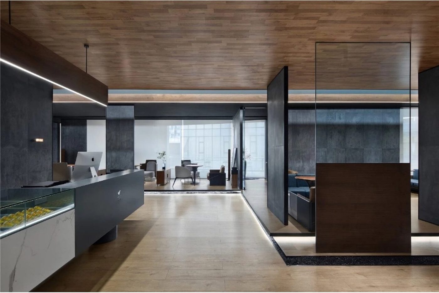 開放辦公・接待|Open-plan office reception