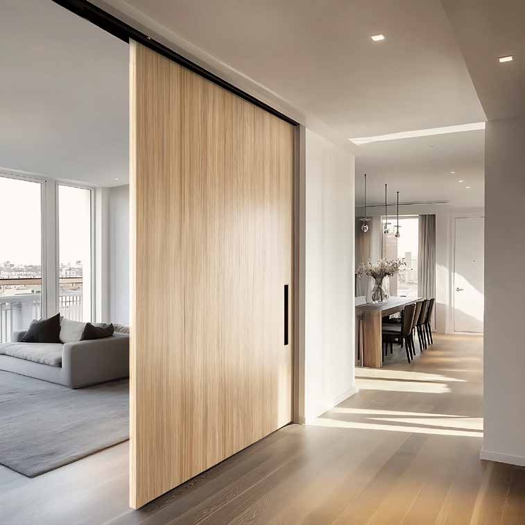 Hospitality and quiet room application using fiberboard door systems