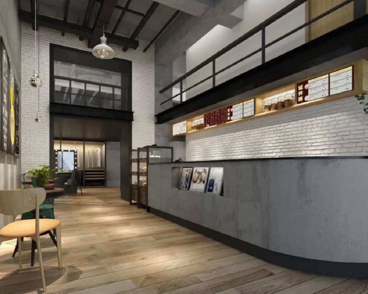 水泥霧面系列商業接待牆面｜Cement Matte Series commercial reception wall