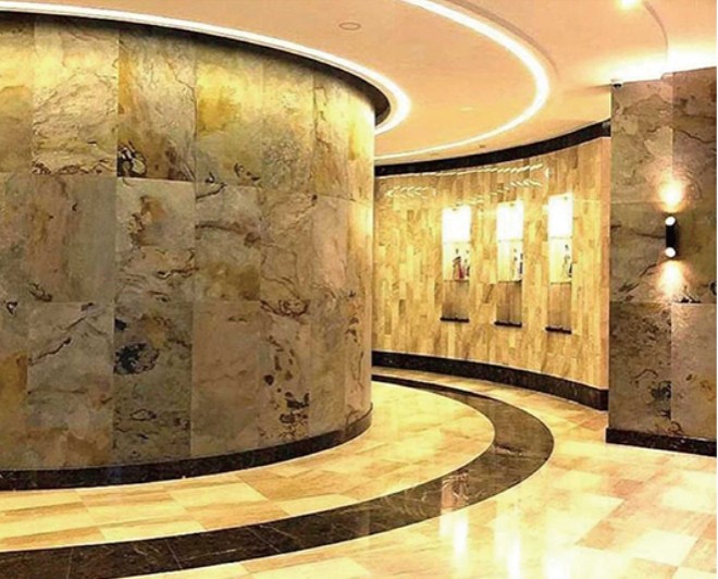 Flexible wrap — installation on a curved column and wall